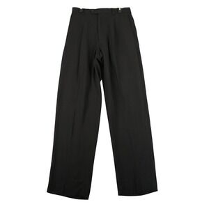 Inserch Dress Pants Men 32x34 Wide Leg Flat Front Formal Business Trousers Black